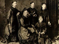 Christiana Fail and her daughters - Back Row, L-R: Mary Ann Fail, Christiana Fail, Isabella Fail. Front Row, L-R: Christiana Fail (Mother), Elizabeth Fail